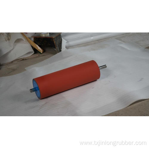 Rubber roller for stamping machine